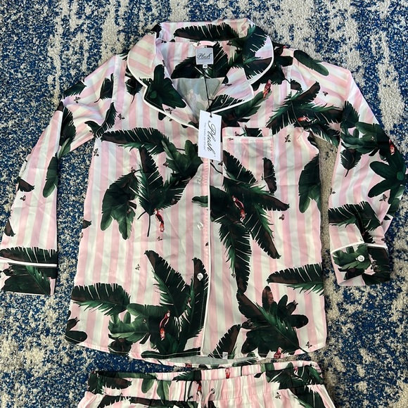 Plush X REVOLVE Long Sleeve Top and Short Pajama Set in Pink XS - Picture 5 of 9